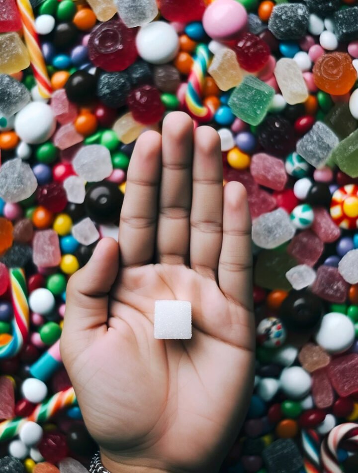 a sugar cube against a backdrop of colorful candies.png